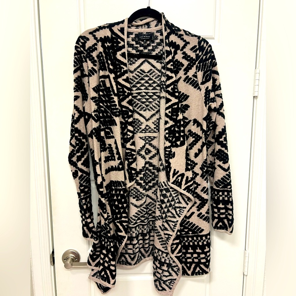 Lucky Brand Cardigan - Size M - Greige & Black